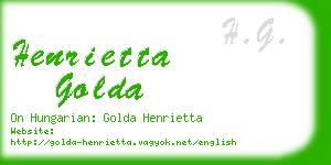 henrietta golda business card